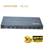 HDMI 3D HD 4K Splitter 1 X 8 HDMI Splitter 1 در 8 Out